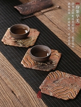 Chinese embroidered tea cup holder coaster cotton and linen fabric pot tea mat tea table insulated tea ceremony accessories kung fu tea set