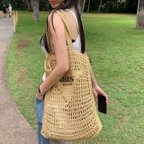 Плетеная соломенная сумка на одно плечо для отдыха, трендовая сумка через плечо, популярно в интернете