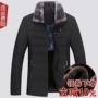 Ưu đãi đặc biệt cho nam trung niên cotton mặc quần áo của cha cộng với nhung dày của nam trung niên quần áo cotton áo khoác bò nam