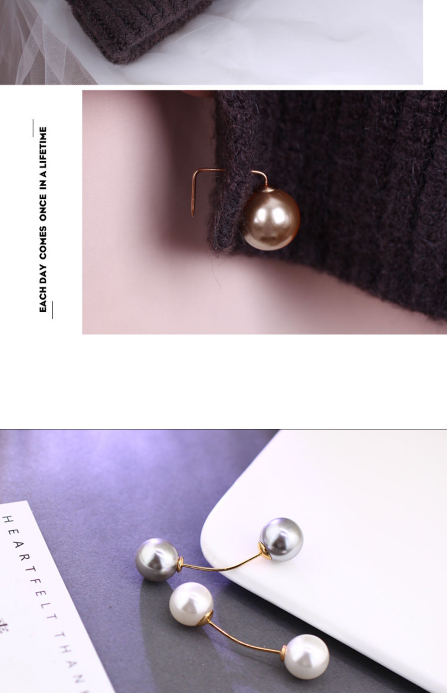 Nửa thứ hai giá đơn giản ngọc trai cố định quần áo cardigan pin nhỏ hoang dã trâm cài phụ kiện khăn lụa - Trâm cài ghim cài áo sơ mi nam