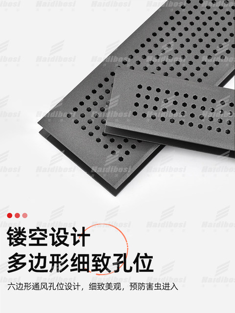 Double-sided breathable ຕາຫນ່າງ grille ຫນາອາລູມິນຽມເກີບຕູ້ຕູ້ເຮືອນຄົວປະຕູອາຍແກັສເຕົາເຮັດຄວາມເຢັນຮູລະບາຍອາກາດການປົກຫຸ້ມຂອງຕົກແຕ່ງ