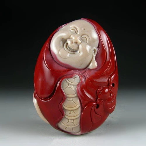 Boutique Su Gongciao Alashay Agate Довольно скульптуру, чтобы отправить богатство и отправить деньги в Blessing Bags и Monk Maitreya Buddha