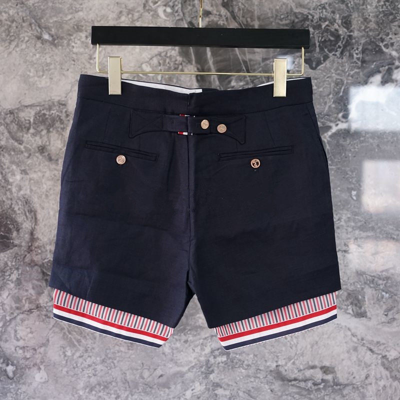 Silver Day Thom Browne 20SS TB stripes splice two shorts female loose casual shorts