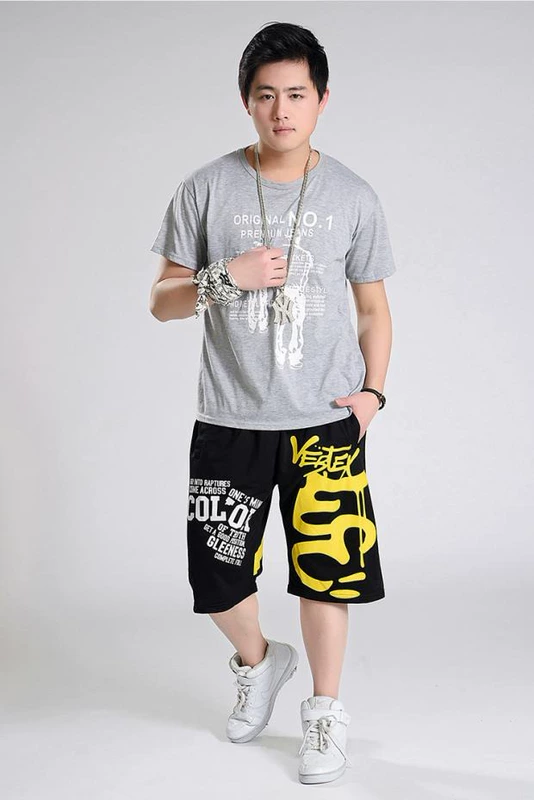 Mùa hè XL quần short nam sáu quần nam thể thao quần lỏng giản dị quần nam hip hop quần quần thủy triều