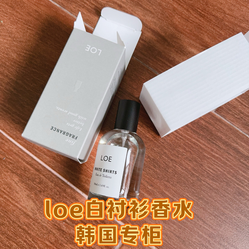 Korean Counter Brand Loe White Shirt Lime, Ebony, Peach, and Tea Niche Perfume 50ml