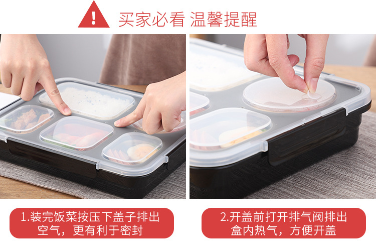 Thép không gỉ 304 công suất lớn ngăn cách hộp ăn trưa nam và nữ nhân viên văn phòng làm sâu 4/5 lưới lò vi sóng sưởi ấm hộp ăn trưa - Hộp cơm điện sưởi ấm hộp cơm điện inox 3 ngăn	