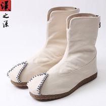 Chinese style mens boots retro mens shoes official boots plus Velvet Meditation residence shoes Chinese National boots handmade boots tide