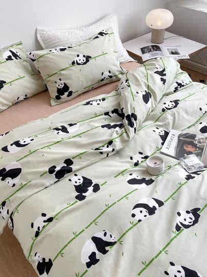 2022 neue Baumwolle Vier-stück Set Reine Baumwolle Studentenwohnheim Drei-stück Set Cartoon Quilt Abdeckung Blatt Blatt ausgestattet Bettwäsche