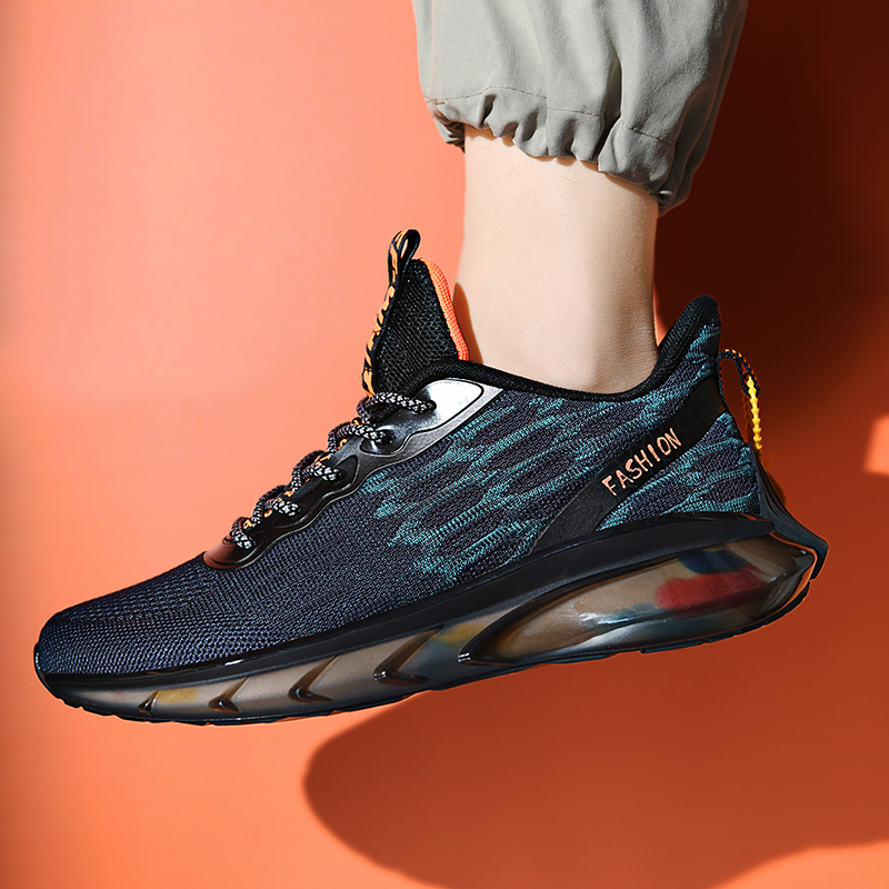 Brand Men's Shoes Summer Breathable Mesh Shoes Men's Running Shoes Lightweight Shock-absorbing Air Cushion Sports Shoes Men's Travel Shoes