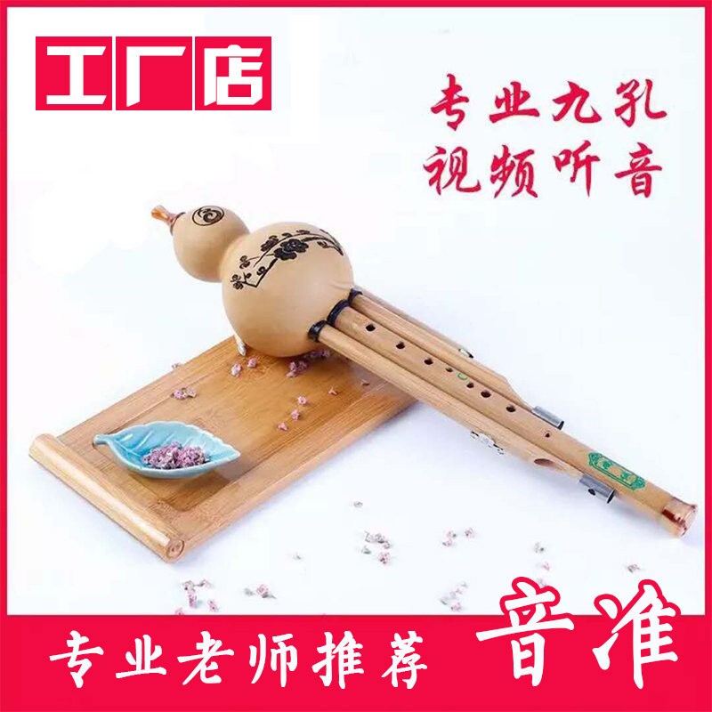 Nine-hole gourd silk playing type Nanzhu 9 Yunnan musical instrument super seven eight down b key C tone adult children
