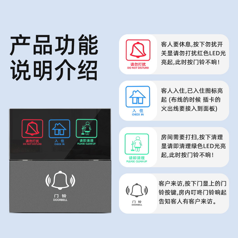 86型LED电子门显，智能酒店住宿新选择？-门铃开关/门铃-淘宝好物网
