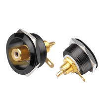 Jiaen C series round metal welding audio and video RCA direct plug lotus female base AV base 86 cabinet D-type module