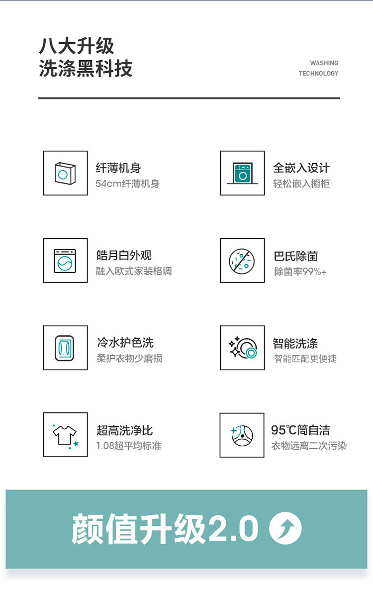 海信 10公斤 全自动滚筒洗衣机 图2