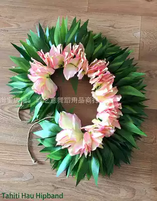 Hawaiian Hula Green Leaves Grass Wreath tahiti Hula Skirt Waist Waist Rings tahiti hipband