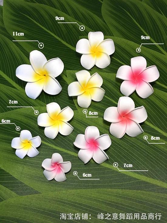 Hawaiian hula accessories head flower frangipani headdress seaside beach hair accessories
