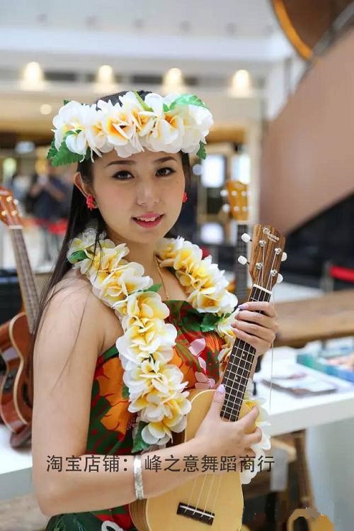 Hawaiian hula lei dance neck ring performance accessories hawaii flower lei beach lei