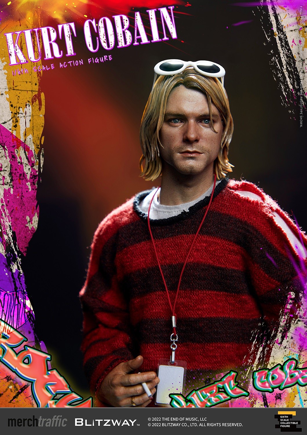Blitzway Kurt Cobain 1/6 Action Figure - BZW47967 Custom Rooted