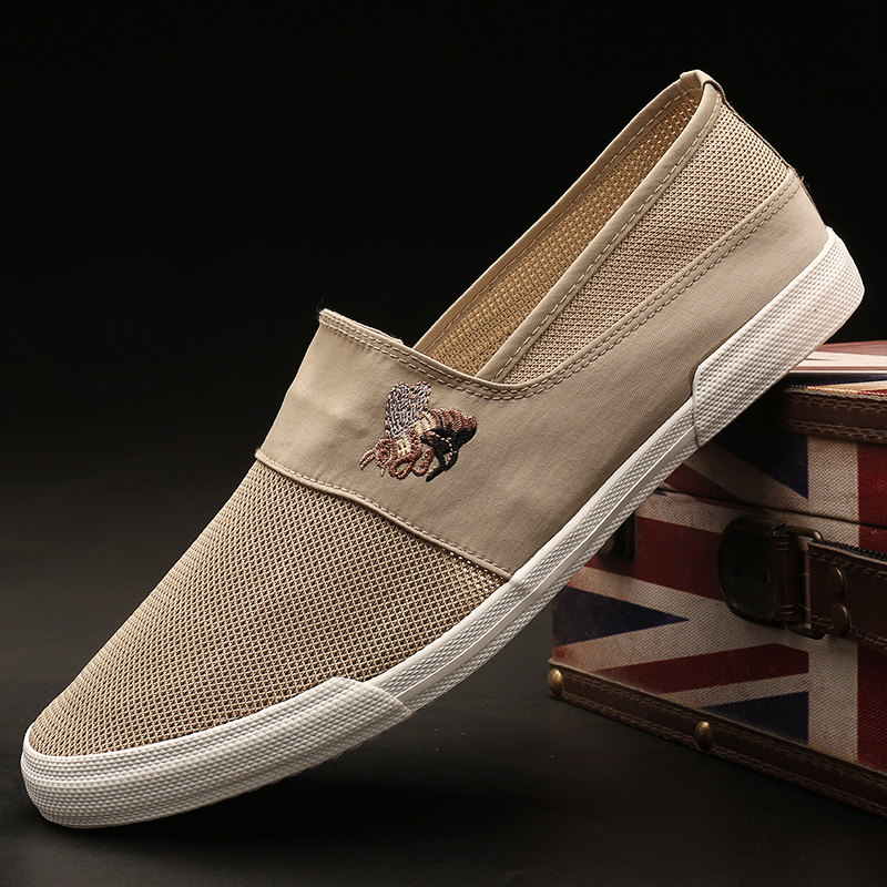 2022 new spring men's slip-on canvas shoes Korean trendy shoes casual old Beijing cloth shoes spring and autumn sneakers