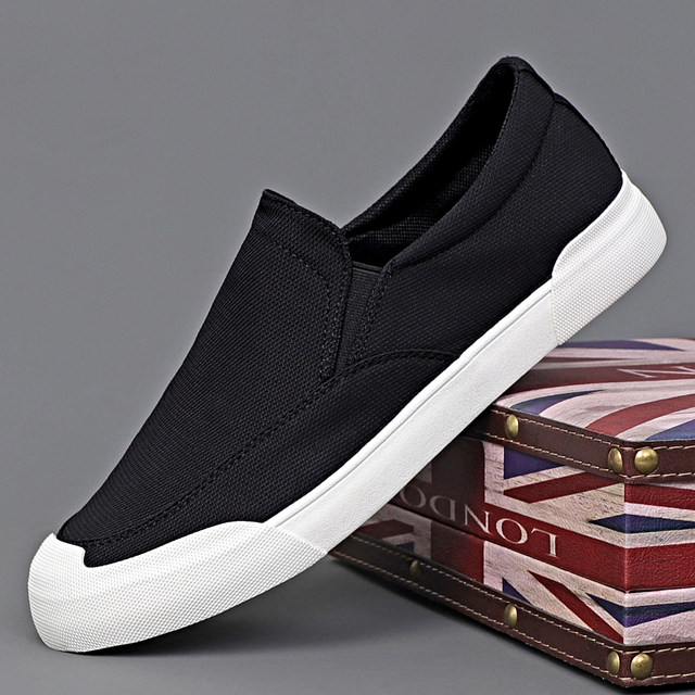 ເກີບຜູ້ຊາຍ 2024 New Spring Cloth Shoes Men's Korean Style Trendy Casual Shoes Versatile Trendy Shoes Slip-on Loafers