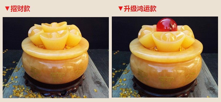 Ngọc bích màu be tự nhiên may mắn Phong thủy trang trí Yuan Bao đồ nội thất rượu tủ trang trí nhà thu thập sự giàu có phổ biến decor nhà