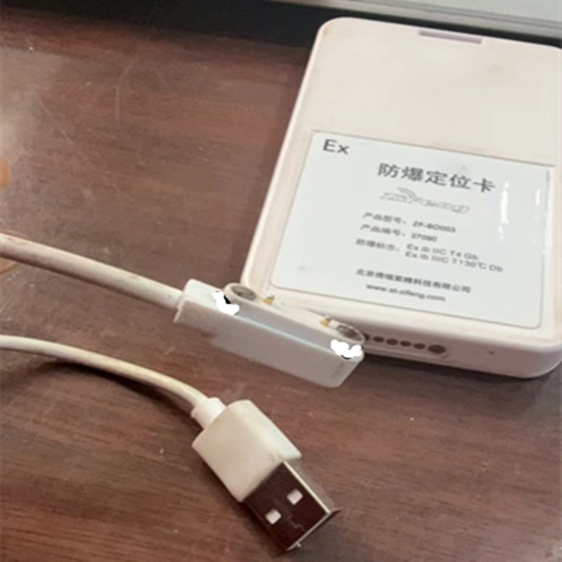 Suitable for Zifeng Explosion-Proof Positioning Card Zf-Bd003 Charger Charging Cable Magnetic USB Power Cable Two-Pin Dual