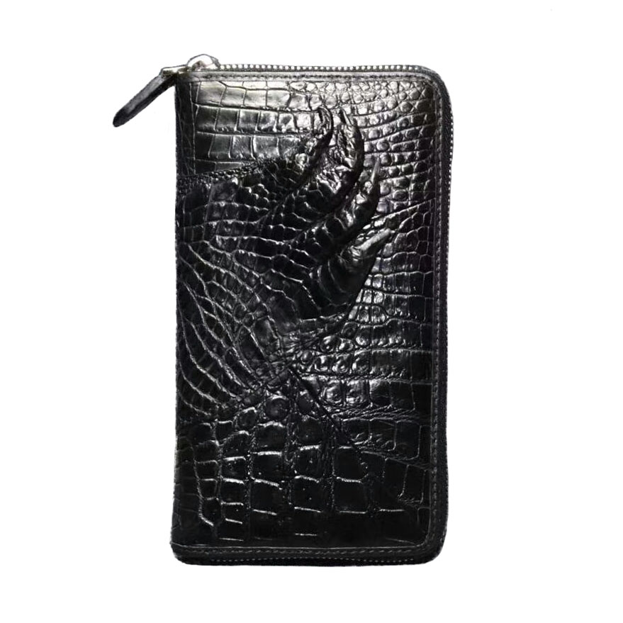 Wallet Men's Long Edition Youth Leather Crocodile Belt Crocodile Claw Wallet Men's Multifunctional Wallet Business Ticket Clip