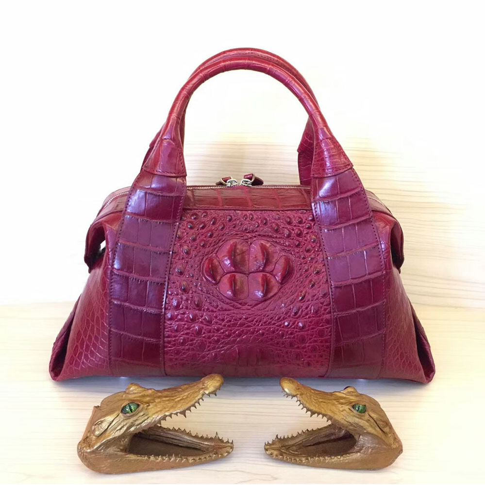 Leather women's bags fashion bags 2022 new autumn and winter women's leather bags all-match atmospheric handbags crocodile leather large bags