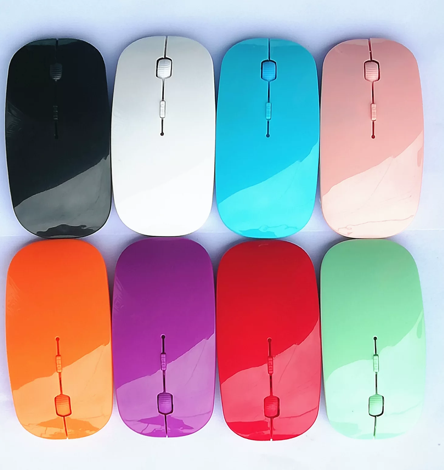 [跨境现货外贸 2.4G无线超薄鼠标光面 工厂家wireless mouse]