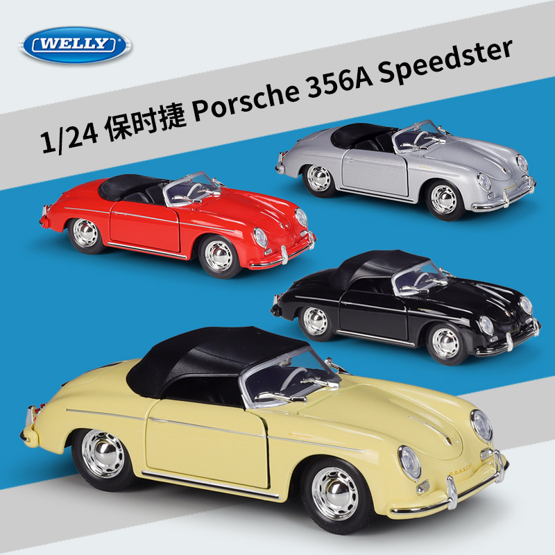 Willy Porsche 356A Car Model Speedster Simulation Alloy Finished Toy Birthday Gift Decoration Willy Porsche 356A Car Model Speedster Simulation Alloy Finished Toy Birthday Gift Decoration