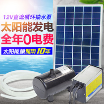 Solar Power Generation Pumping Water Pump Outdoor Fish Pool Small Fake Mountain Landscape Flowing Water Submersible Pumps Small DC Pumps