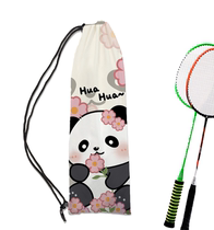 Panda Cartoon Badminton Racquet Bag Large Capacity Shoulder Portable Versatile Style Badminton Racquet Bag