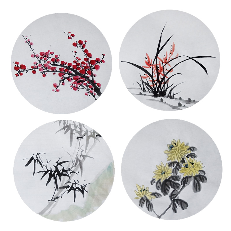 Spring Lanqing Fragrant Pure Hand Drawing Country Painting Flowers Bird Painting Orchid Living-room Dining Room Dining Room bedroom Xuanguan Restaurant Dou Fang Calligraphy Painting