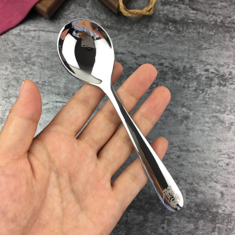 Export 304 stainless steel small spoon baby children spoon feeding spoon children eating spoon coffee spoon dessert spoon