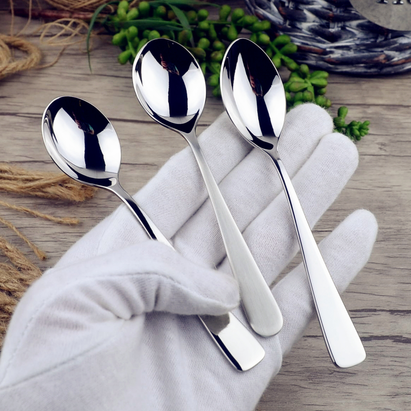 Foreign trade export Germany 304 stainless steel spoon baby eating spoon children's small spoon non-staple food spoon deepening feeding spoon