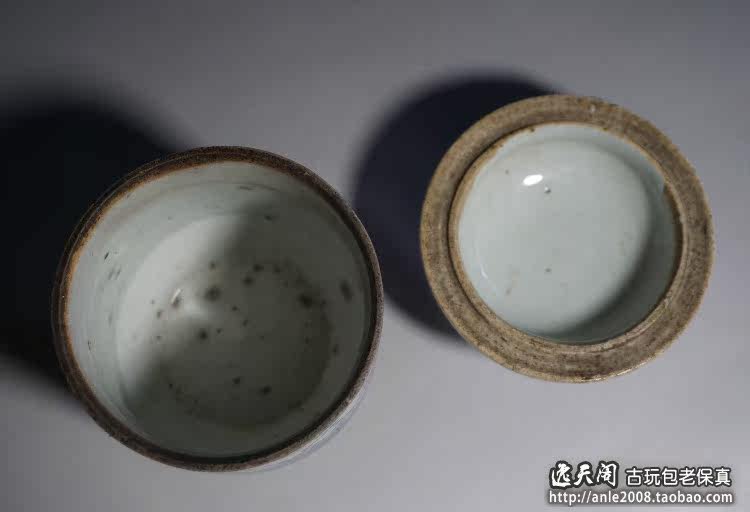 чашка 清代青花杯子 茶杯 盖杯 古董瓷器茶道收藏品摆件 包老古玩老物件