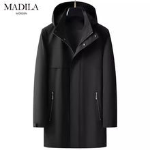 Madeira style clothing men's mid length 2024 spring new Korean version trend loose and handsome hooded top jacket