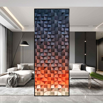 Simple modern art glass tooling home Nordic light luxury decorative screen living room office partition wall blocking