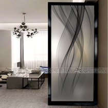 European art glass entrance Living room aisle screen partition Home background Simple abstract beautiful lines Modern