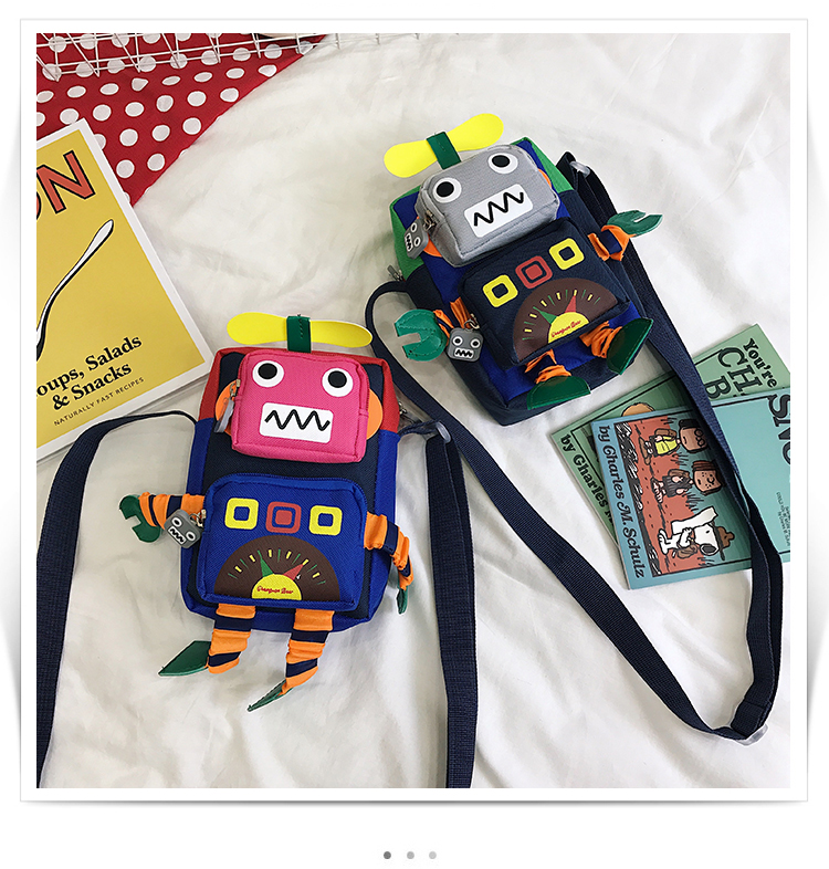 Cute Mobile Phone Bag Robot Bengdi Coin Purse Messenger Bag display picture 21