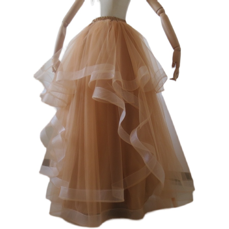 Long skirt, golden wedding dress, maxi length, tutu skirt, high waist Long skirt, golden wedding dress, maxi length, tutu skirt, high waist