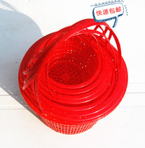 Round strawberry blue seed portable plastic basket Fruit garden vegetable basket picking bayberry mulberry cherry Loquat box