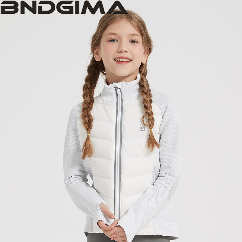 Bndgima down Jacket Liner, Men's and Women's Children's Ski Mid-Layer Goose down Warm Jacket, Knitted Inner Layer for Sports