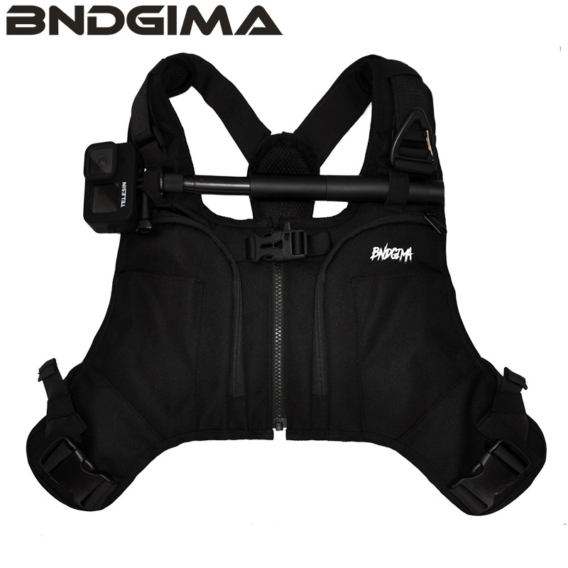 Bndgima Ski Chest Bag, Single and Double Board Sports Backpack, Men's and Women's Vest Bag, Functional Style Tactical Vest Bag, Trendy Brand