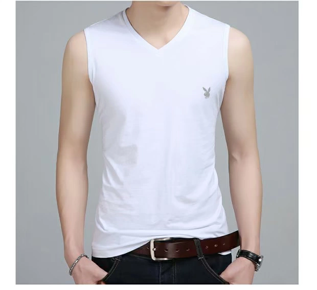 Thương hiệu áo vest thể thao nam vest vai cá tính cotton màu trơn không tay áo thun phiên bản Hàn Quốc tự vắt mồ hôi vest - Áo vest cotton