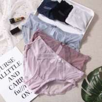 Lady Briefs Female Lace Sexy Net Yarn Transparent no-dent ultra-thin speed dry breathable mid-waist pure cotton crotch Triangle underpants