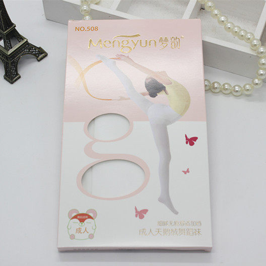 Mengyun 508 adult dance socks velvet spring and autumn pantyhose white student pantyhose three