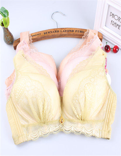 Fang Manting Without Steel Ring Bra Spring Summer Thin Cups Bra Large Chest Coaling To Adjust Lace Sexy Underwear