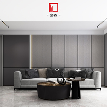 Bamboo wood fiber wall panel background modern minimalist integrated wall panel background wall living room sofa background wall wood veneer