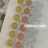 Украшение для ногтей для маникюра, ювелирное украшение, бусины, металлический аксессуар, не выцветает, 0.6mm, 2.0mm