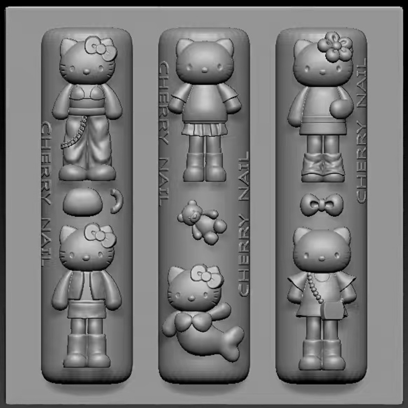 Cherry Nail Art Long-Legged Kitty Nail Art Mold Kt Cat Mold Cute Cartoon Nail Art Decoration Material Kit Cherry Nail Art Long-Legged Kitty Nail Art Mold Kt Cat Mold Cute Cartoon Nail Art Decoration Material Kit